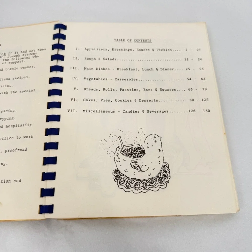 Kitchen Nook Spiral Cookbook St Joseph Academy Alumnae‎ Association VTG Recipes